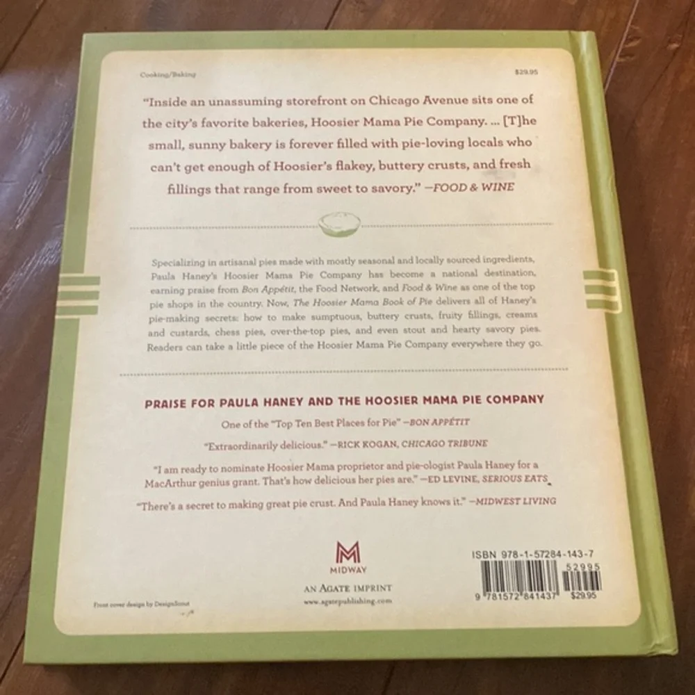 The Hoosier Mama Book of Pie Hardcover Cookbook Paula Haney Recipes Techniques